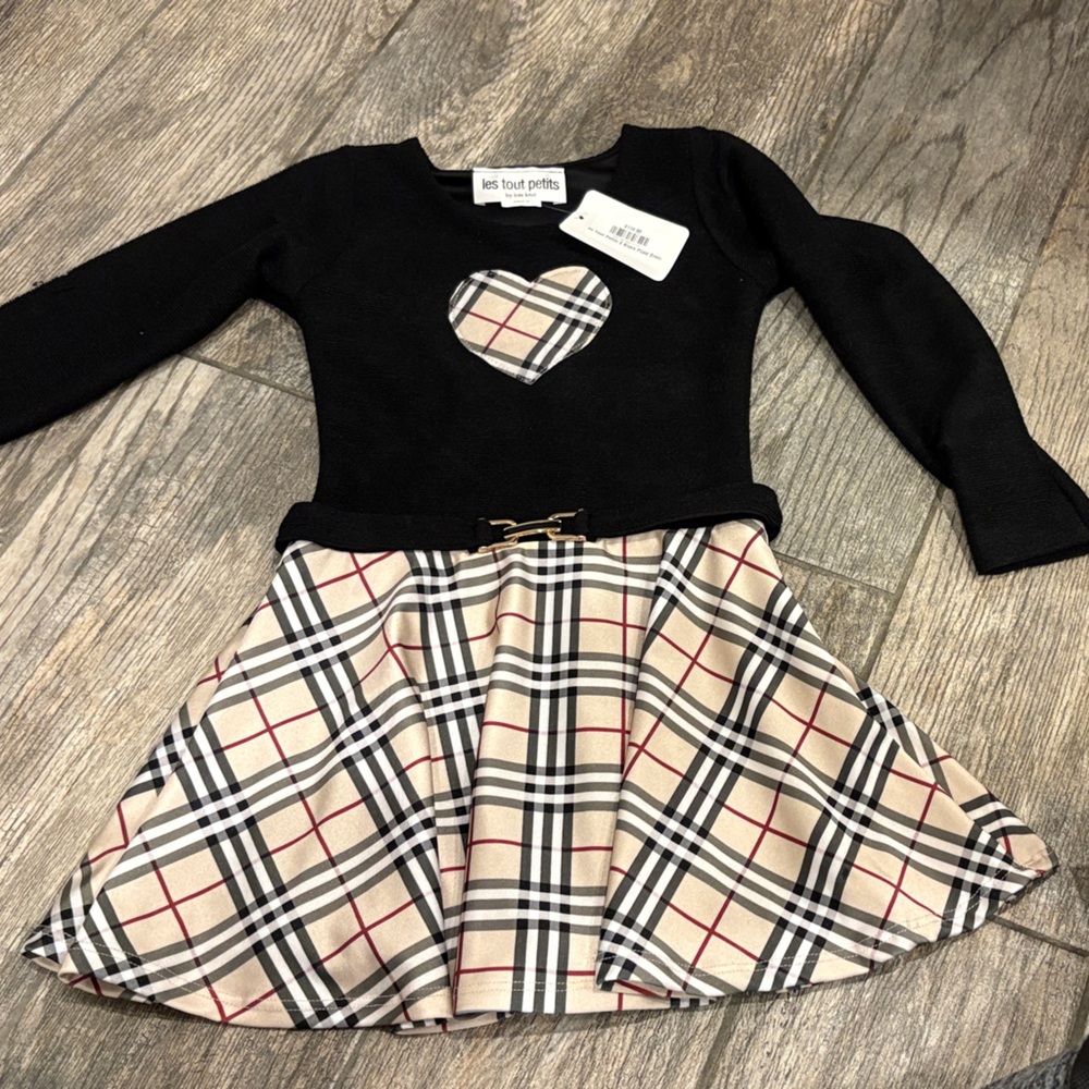 les tout petits plaid checkered dress